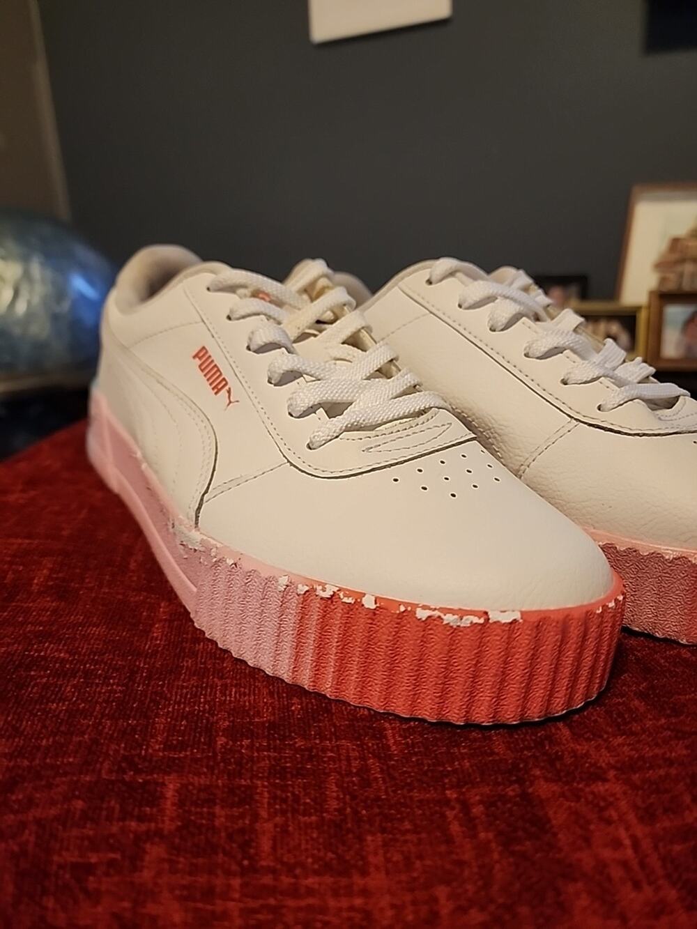 Puma Carina 2.0 Size 9.5 women white Sneakers